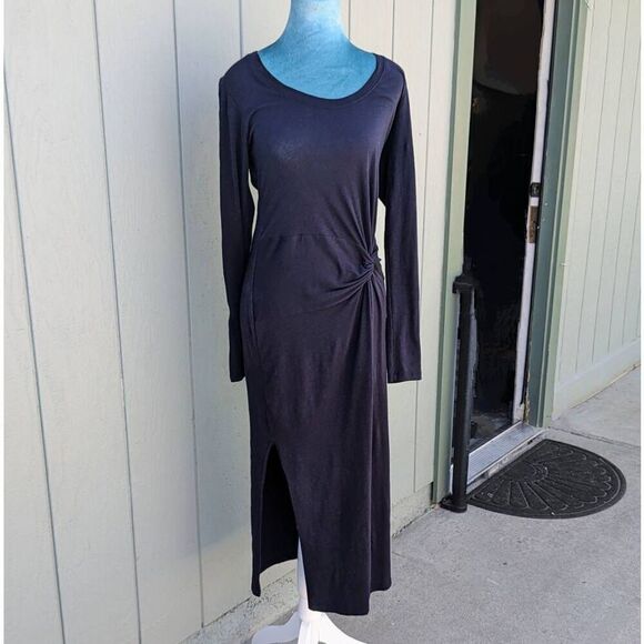 NWT Anthropologie Sundry Twist-Front Midi Dress w/ Slit. Medium - Picture 4 of 8